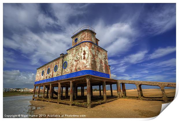Lifeboat Station Fuseta Print by Wight Landscapes