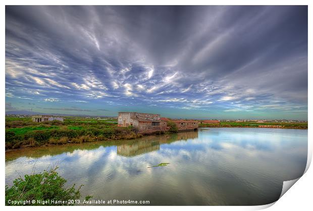 Fuseta Lagoon Print by Wight Landscapes