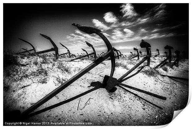 Anchor Cemetery Print by Wight Landscapes