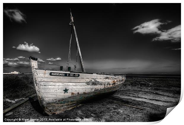 Tuna Fishing Boat Print by Wight Landscapes