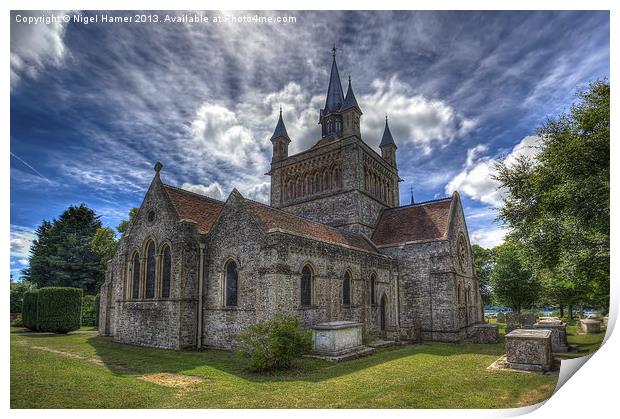 St Mildreds Church IOW Print by Wight Landscapes