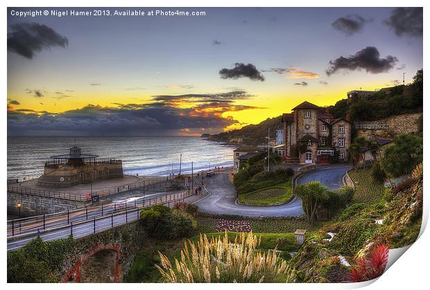 Ventnor Town Sunset Print by Wight Landscapes