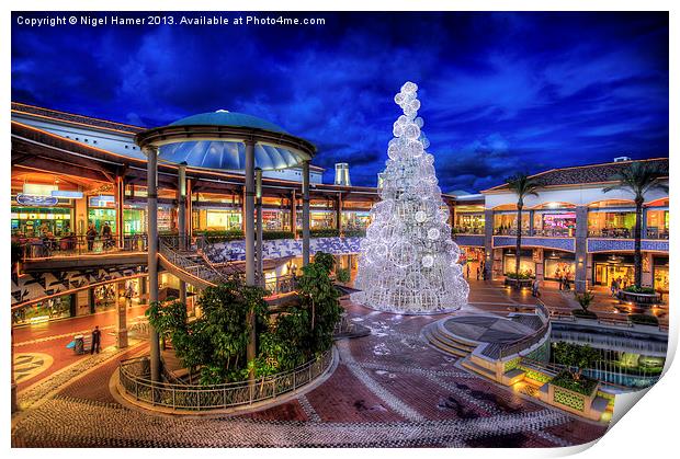 Christmas Shopping Print by Wight Landscapes