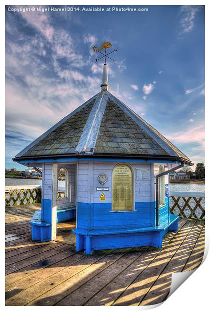 Yarmouth Pier Rotunda Print by Wight Landscapes