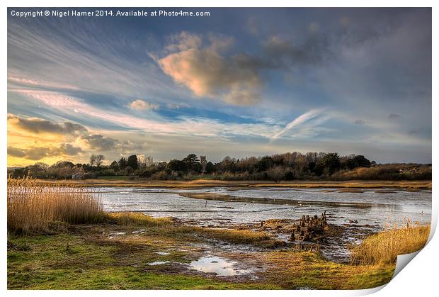 Over The Yar To Freshwater Print by Wight Landscapes