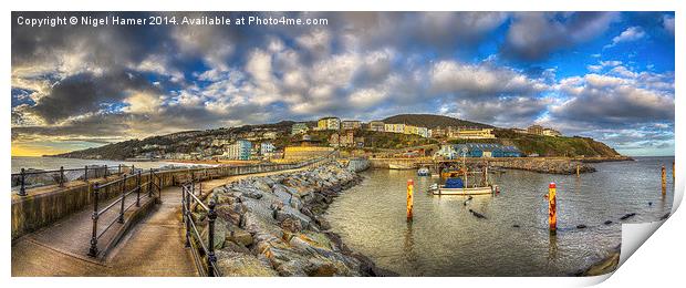 Ventnor Sunset Panorama #2 Print by Wight Landscapes