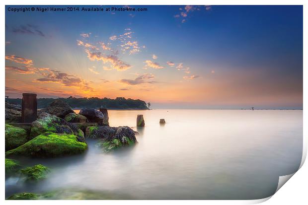 Fishbourne Sunset Print by Wight Landscapes