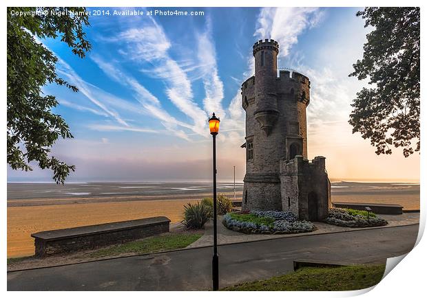 Dawn At Appley Tower Print by Wight Landscapes