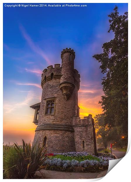 Dawn At Appley Tower Print by Wight Landscapes