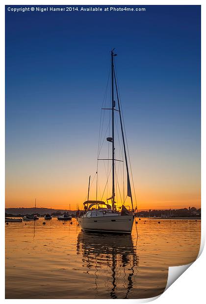 Southerly Sunset Print by Wight Landscapes
