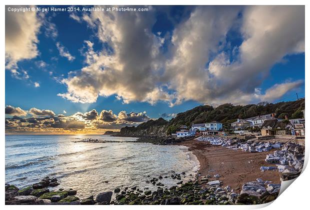 Steephill Cove Cloudscape Print by Wight Landscapes