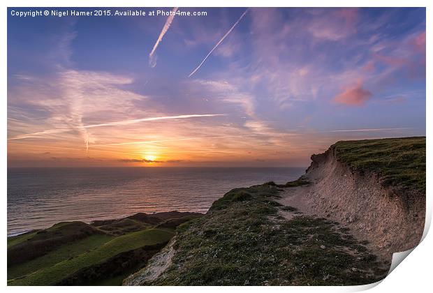 Gore Cliff Print by Wight Landscapes