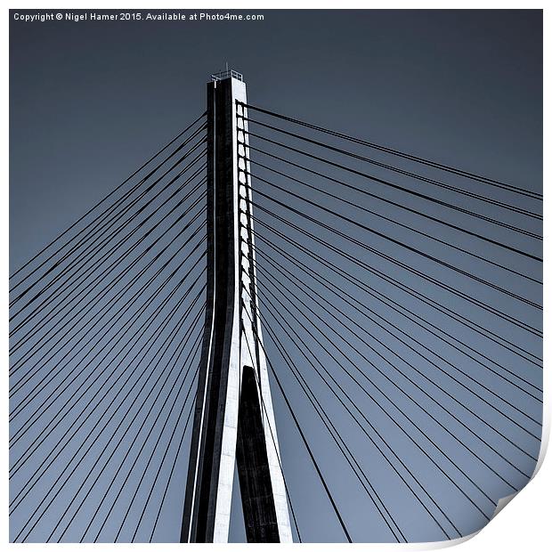 Guadiana International Bridge Print by Wight Landscapes