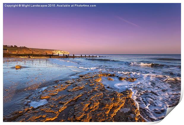 Yaverland Beach Print by Wight Landscapes