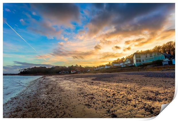 Seagrove Bay Sunset Print by Wight Landscapes