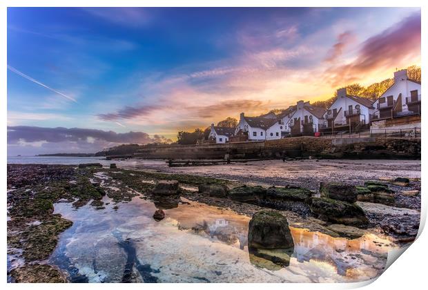Seaview Sunset Print by Wight Landscapes