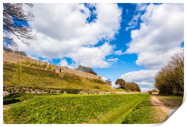 Footpath Carisbrooke Castle Isle Of Wight Print by Wight Landscapes