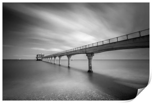 Bembridge Lifeboat Station bw Print by Wight Landscapes