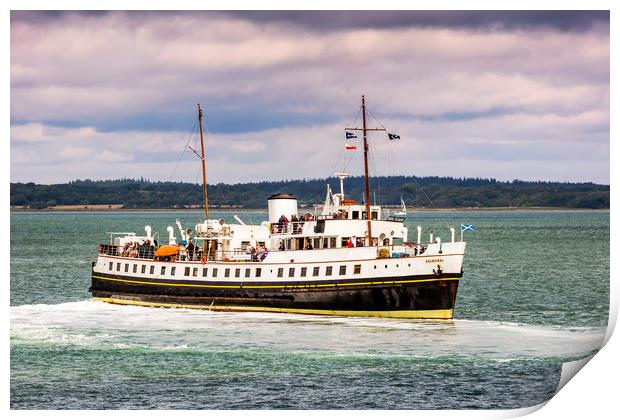 MV Balmoral In The Solent Print by Wight Landscapes