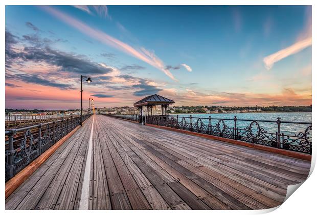 Sunset At Ryde Pier Print by Wight Landscapes
