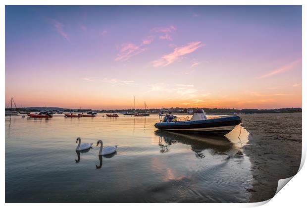 Bembridge Harbour Sunset Print by Wight Landscapes