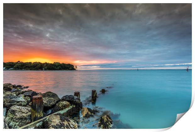 Fishbourne Sunset Print by Wight Landscapes