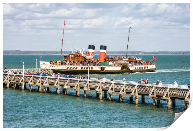 PS Waverley At Yarmouth Isle Of Wight Print by Wight Landscapes
