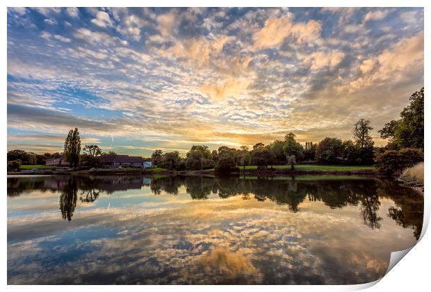 Wootton Millpond Sunset Print by Wight Landscapes