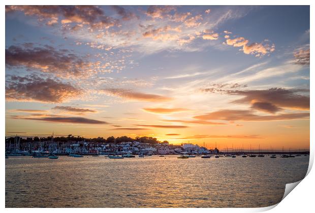 Cowes Sunset Print by Wight Landscapes