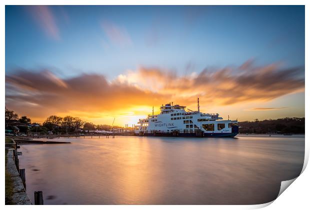 St Clare Sunset Print by Wight Landscapes