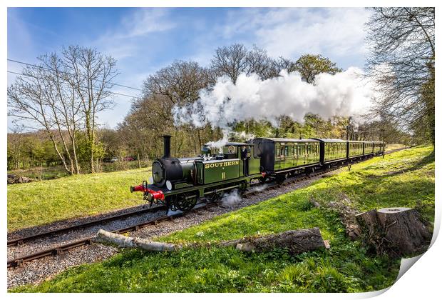 A1X W11 Newport Steam Engine Print by Wight Landscapes