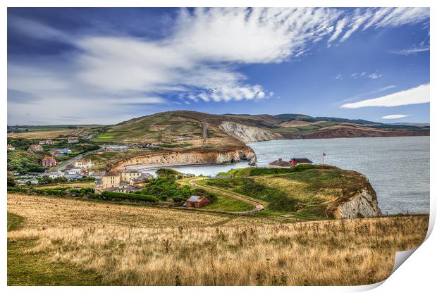 Freshwater Bay IOW Print by Wight Landscapes