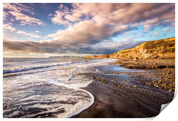 Brook Bay Beach Print by Wight Landscapes