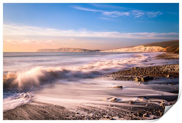 Compton Bay Beach 3 Print by Wight Landscapes