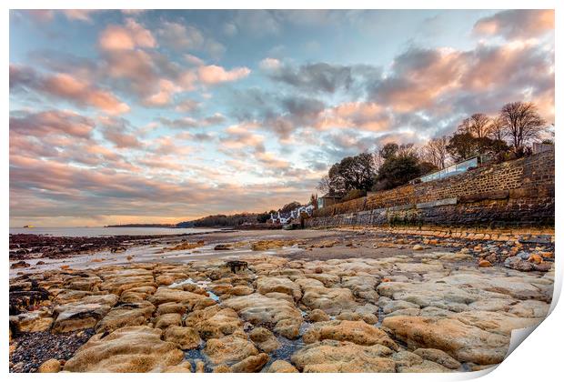 Sunset At Seaview Isle Of Wight Print by Wight Landscapes