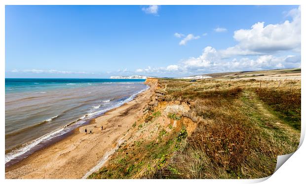 Brook Bay Isle Of Wight Print by Wight Landscapes