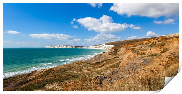 Compton Bay Landslip Isle Of Wight Print by Wight Landscapes
