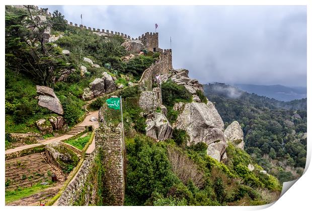 Castelo dos Mouros Sintra Portugal Print by Wight Landscapes