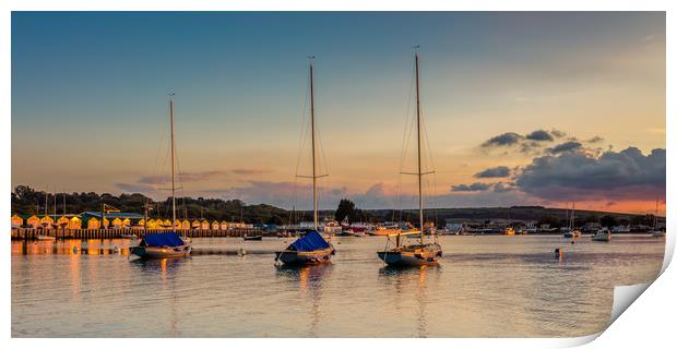 Keelboats Of Bembridge Harbour Print by Wight Landscapes