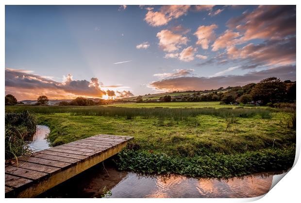 Clatterford Shute Carisbrooke Isle Of Wight Print by Wight Landscapes