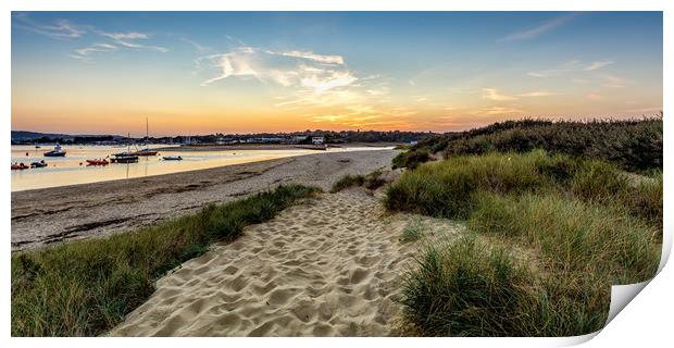 Silver Sands Sunset Bembridge Isle Of Wight Print by Wight Landscapes