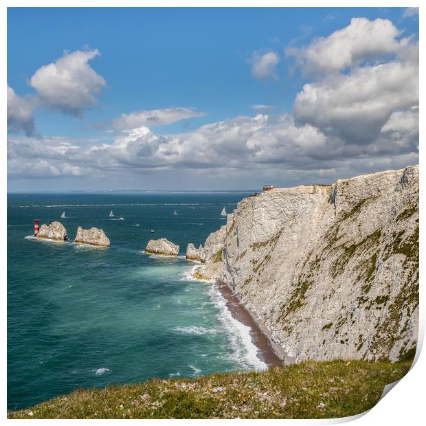 The Needles Isle Of Wight Print by Wight Landscapes