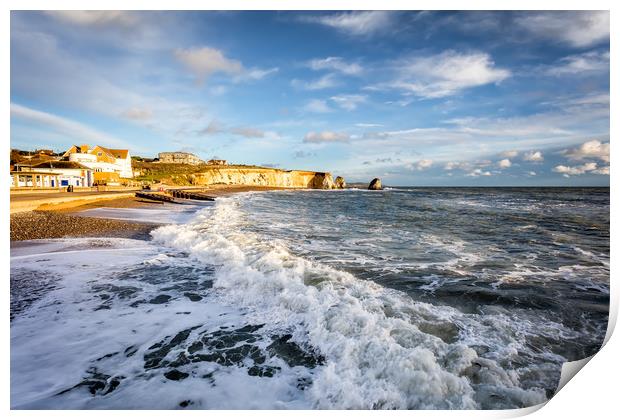 Freshwater Bay Beach Isle Of Wight Print by Wight Landscapes