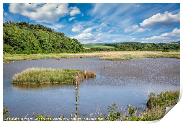 Yarmouth Salt Marshes IOW Print by Wight Landscapes