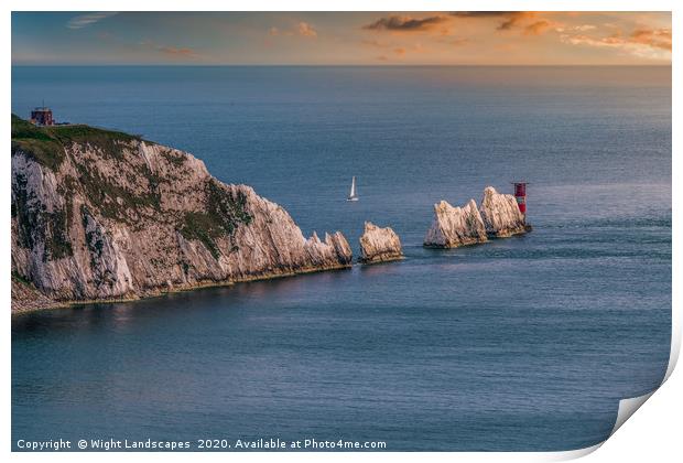 The Needles and Alum Bay Isle Of Wight Print by Wight Landscapes