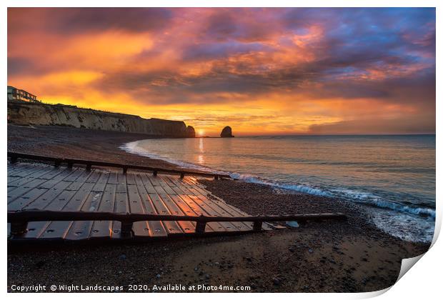 Freshwater Bay Sunrise Print by Wight Landscapes