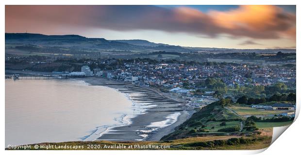 Sandown Isle Of Wight Panorama Print by Wight Landscapes