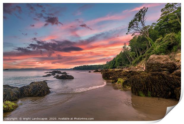 Priory Bay Isle Of Wight Print by Wight Landscapes