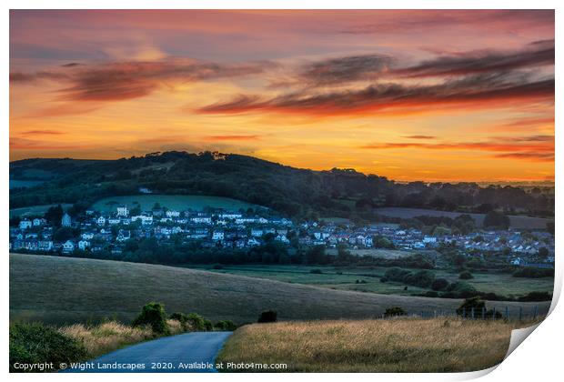 Brading Town Isle Of Wight Print by Wight Landscapes