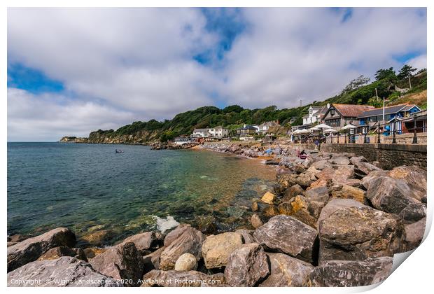 Summer At Steephill Cove Print by Wight Landscapes